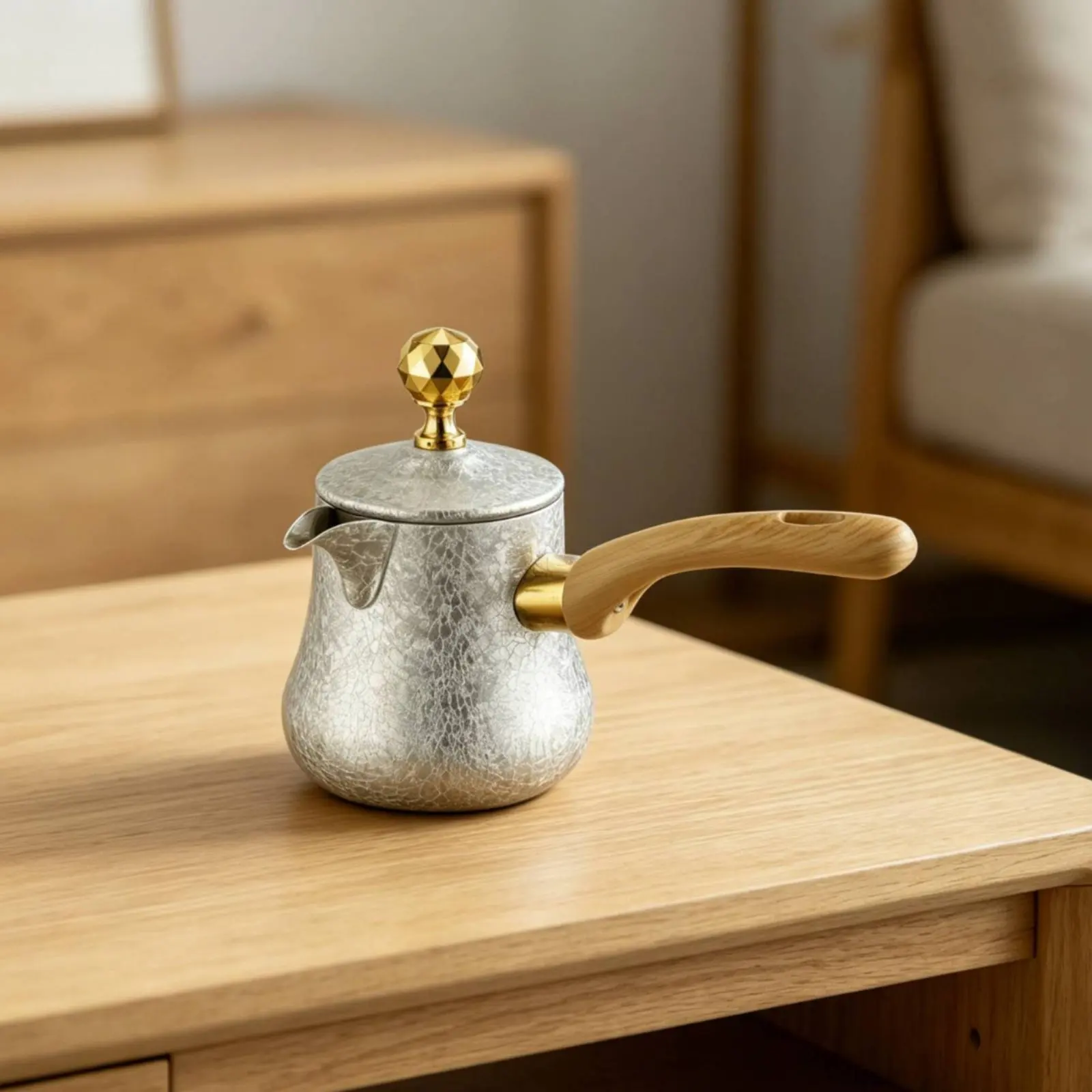 Turkish Coffee Pot Easy to Clean Stainless Steel Ibrik Stainless Steel Cezve Mess-Mess-Messmess-Freemess-Mess-Mess-Mess-Free view 2