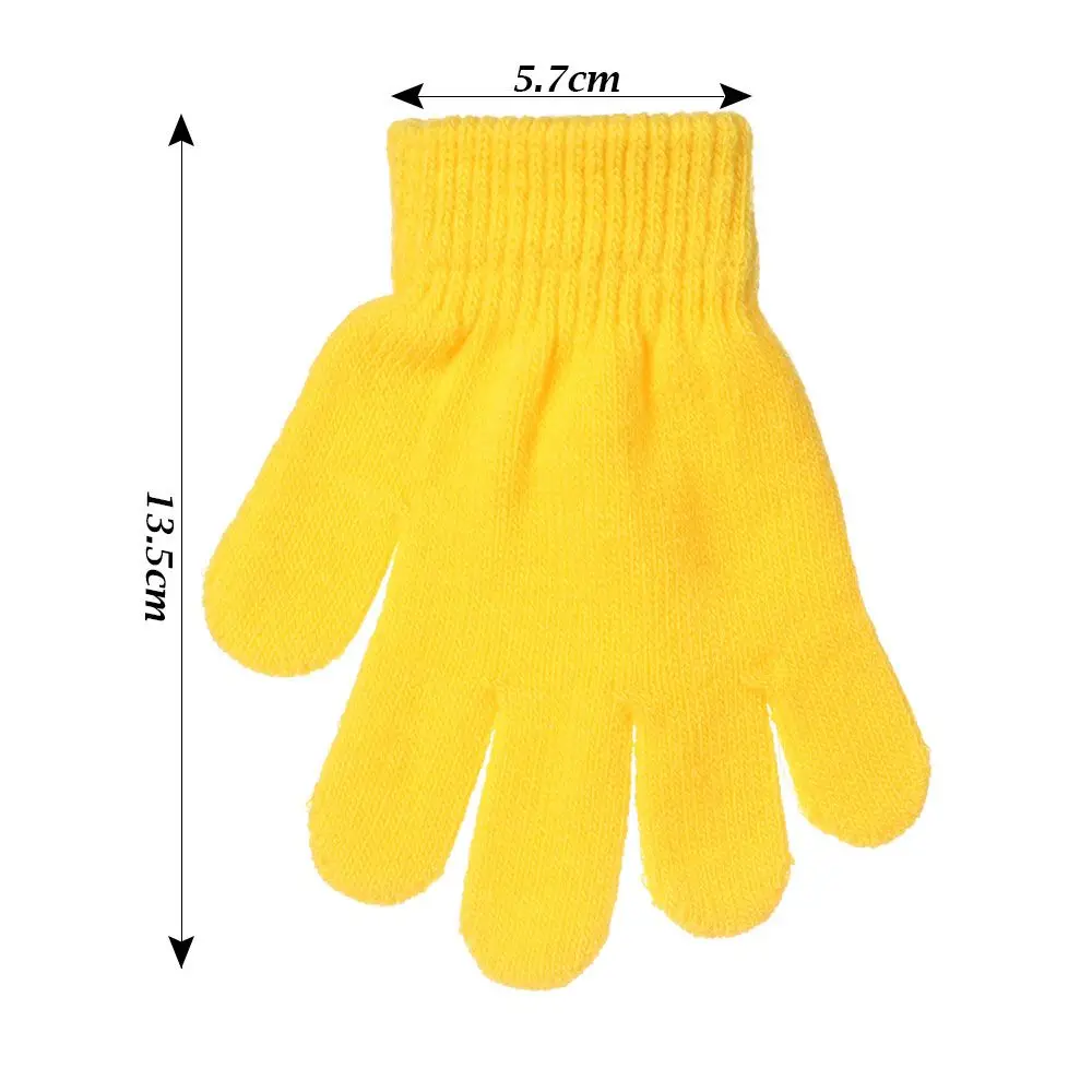 Candy Color Warm Boy Girl Stretch Children Knitted Glove