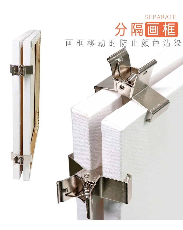 

4 Pcs Picture Frame Separator Canvas Clip Carrier Separating Clips Metal Artist Clamps Splitter