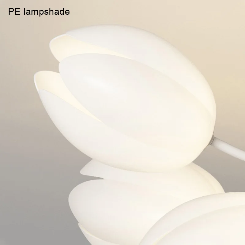 Imagem -03 - Luz de Teto Led Estilo Creme Tulipa para Sala Estar Jantar Quarto Corredor Moderno e Minimalista Decoração para Casa Luminária