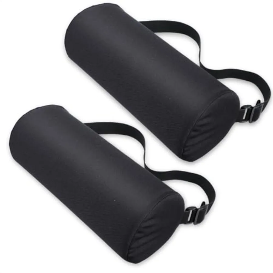 

2 Pcs Lumbar port Pillow Lumbar Roll Lower Pillow Office Seat Cushion with Adjustable Strap and Washable Cover for Travel Gamin