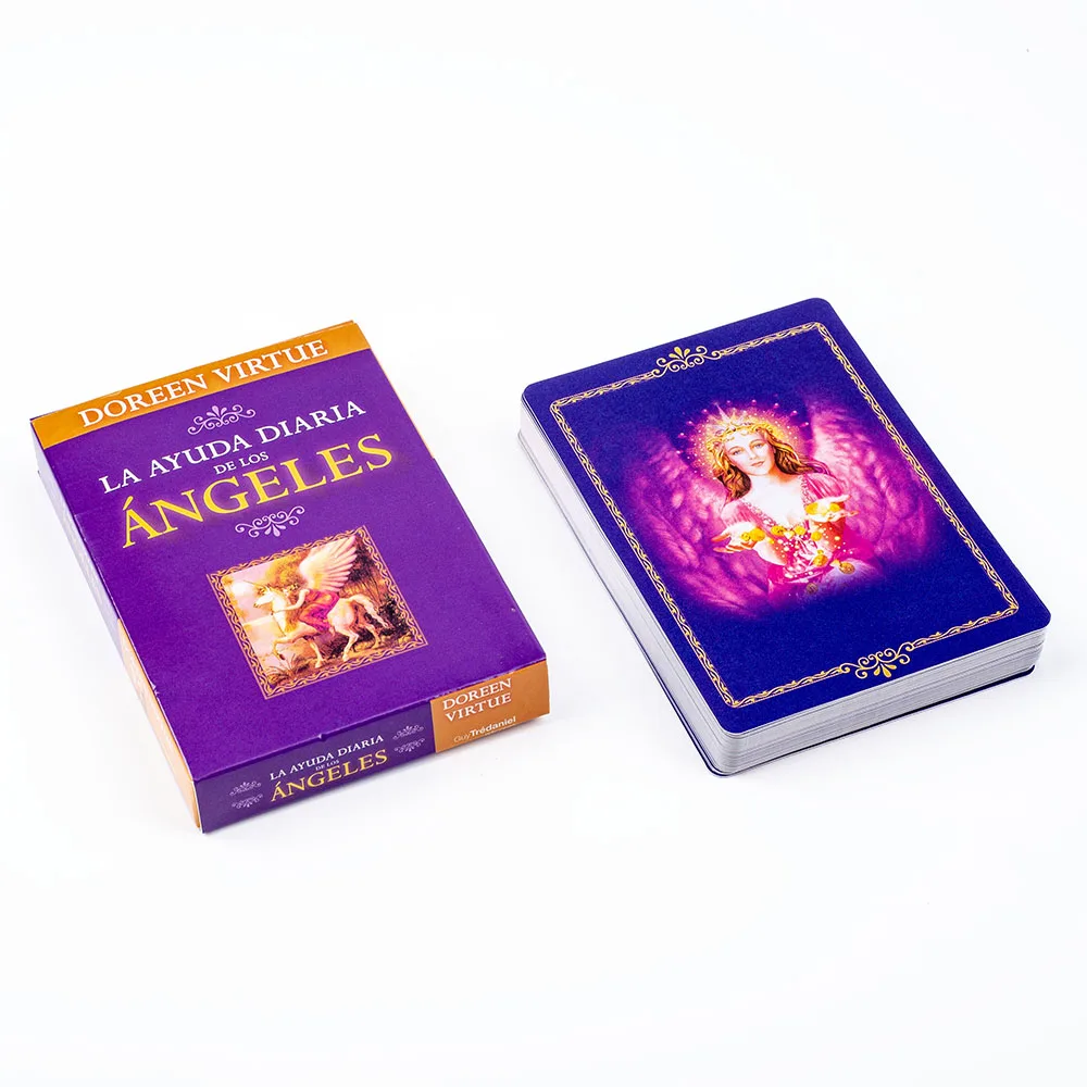 Daily Guidance From Your Angels Oracle 44 Cards Deck 10.4*7.4cm Spanish Version Fate Divination Tarot Board Playing Game