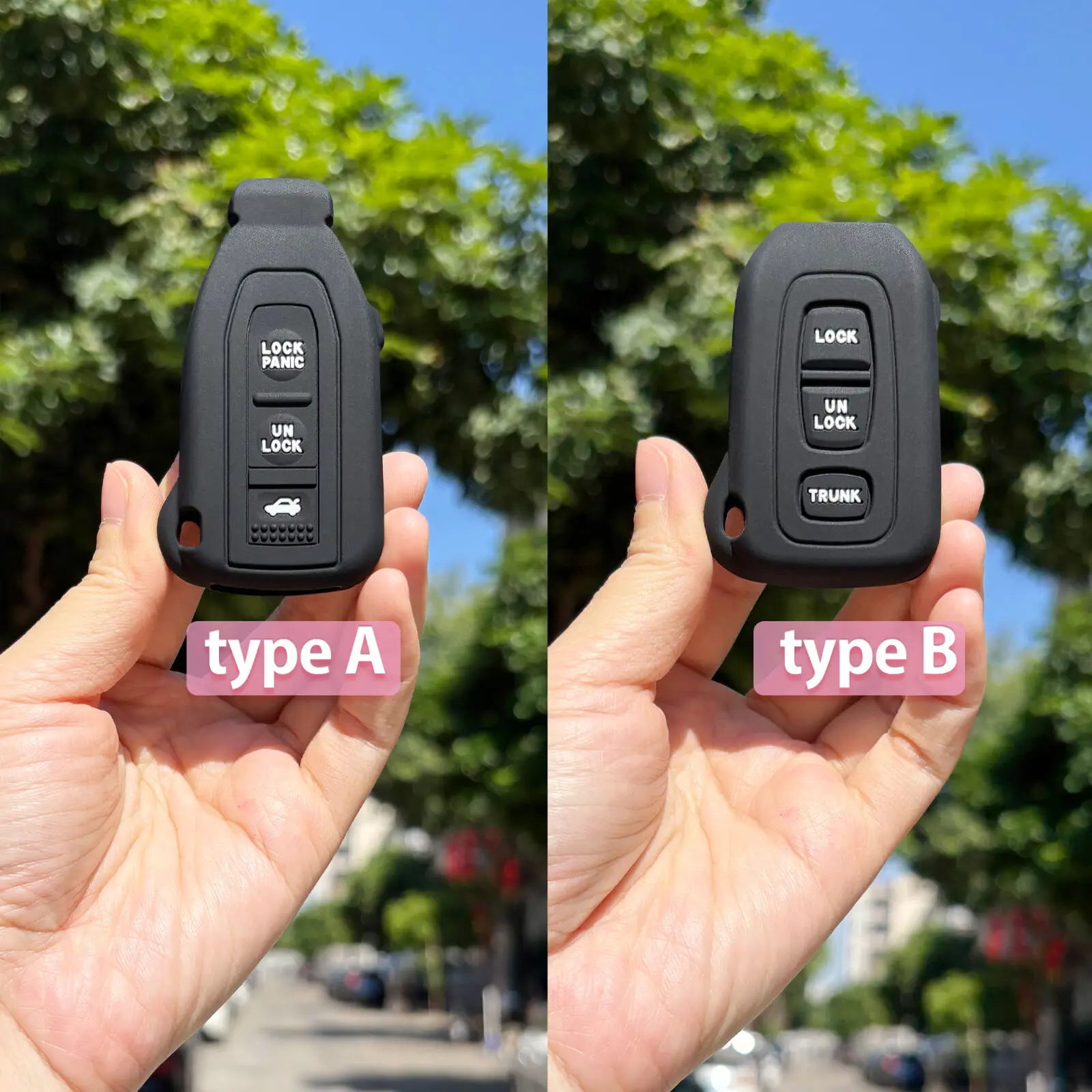 Weiche Silikon-Schlüsselhülle für Lexus LS430 2002 2003 2004 2005 2006 RX330 RX350 Smart Remote Key Caps Autozubehör