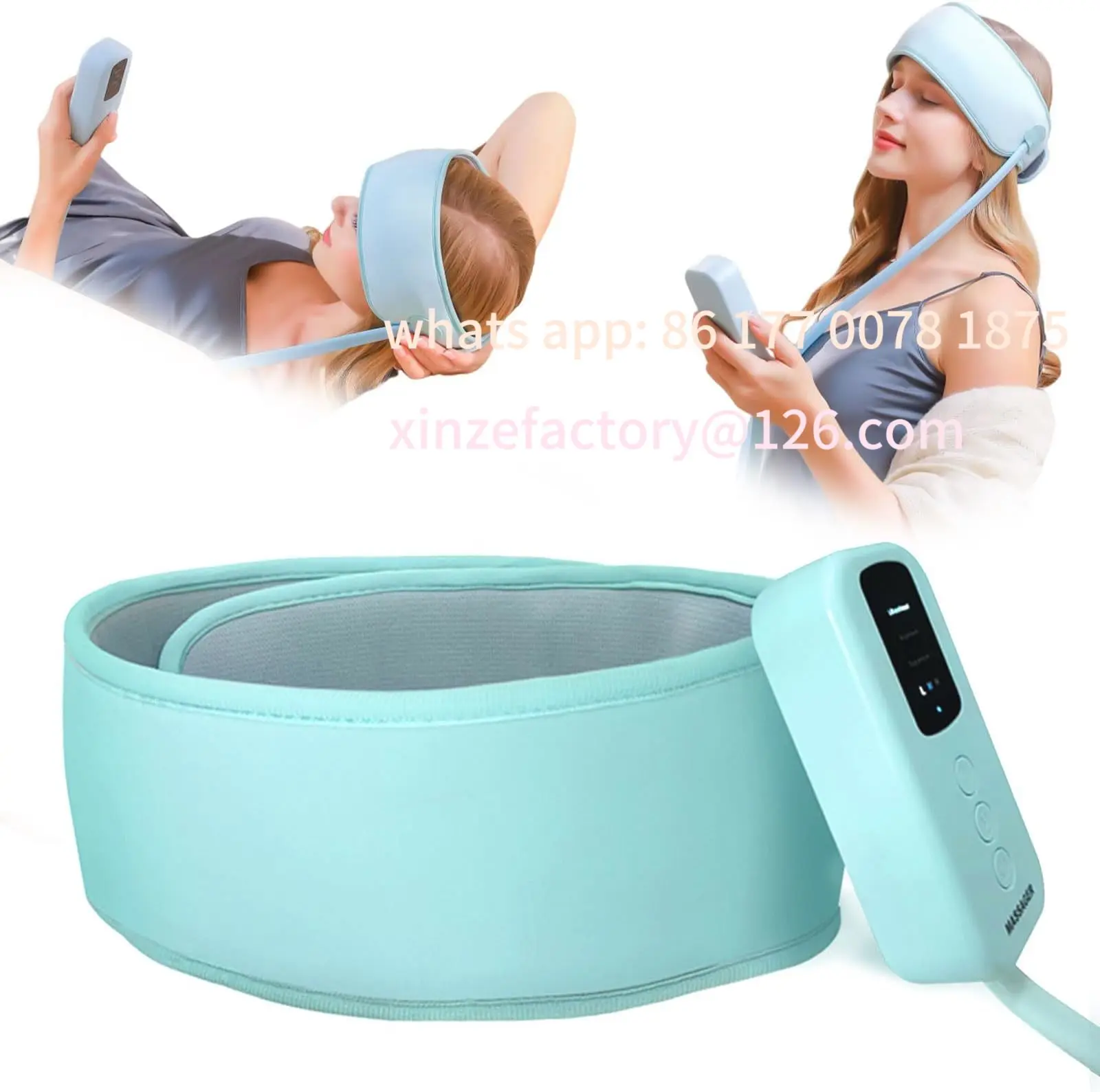 

Customizable Sleep Aid Head Massager Airbag Wrapping Cap Scalp Massage Instrument with Air Compression Relaxation