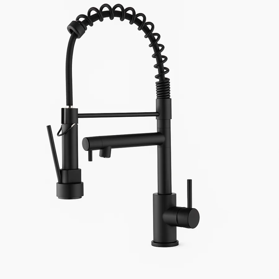 

Kitchen Faucet with Pull Down Sprayer Touch On Single Handle 2- Function Stainless Steel Spring Neck Single Hole Installation f
