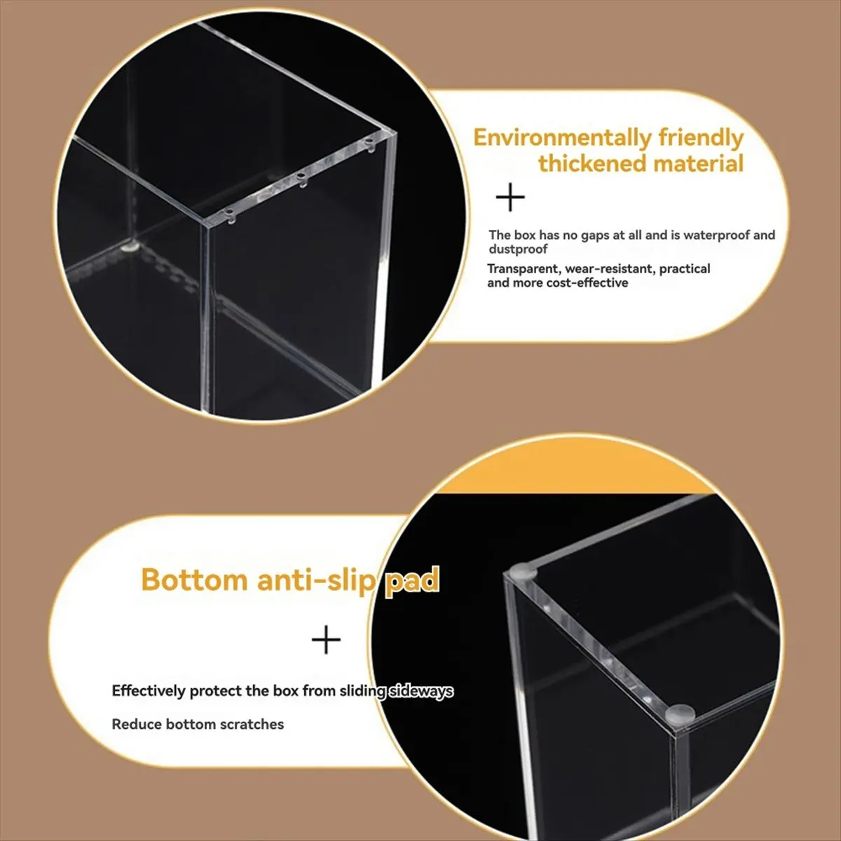 N14R Top Acrylic Case Protector Clear Acrylic Storage with Lid Magnetic Closure Top Loading for Collectibles and Figure Card