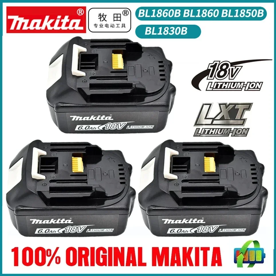 

Оригинальный аккумулятор Makita 6 Ач/5 Ач/3 Ач для электроинструмента Makita 18 в BL1830B BL1850B BL1850 BL1840 BL1860 BL1815, сменный аккумулятор