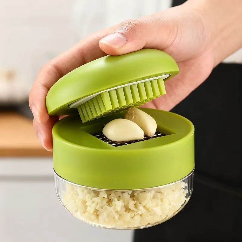 1PC Stainless Steel Garlic Press, Spice Grater, Garlic Mincer Crusher, Mini Garlic Chopper, Garlic Paste Squeezer Tool