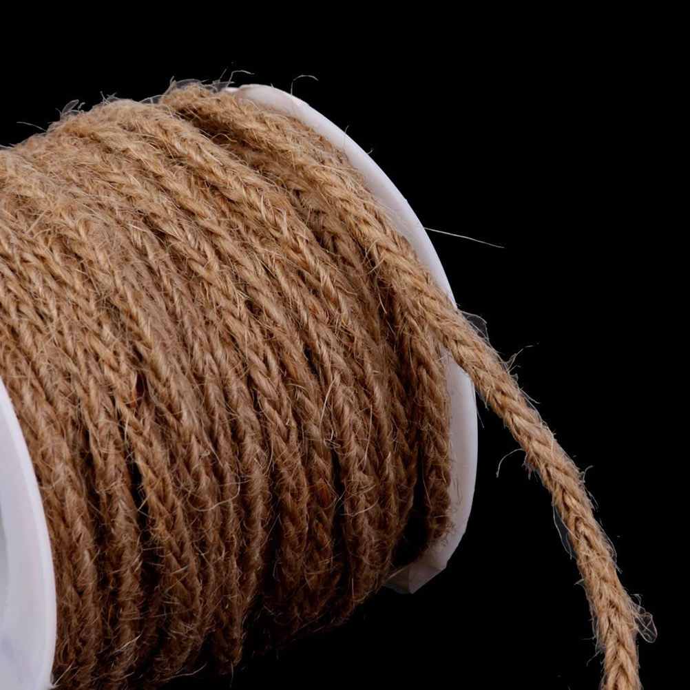 

5M Natural Sisal Jute Twine 2Mm Brown Strong Braided Rope For Diy Crafts Packing Gardening Gift Wrapping Photo Display Burlap