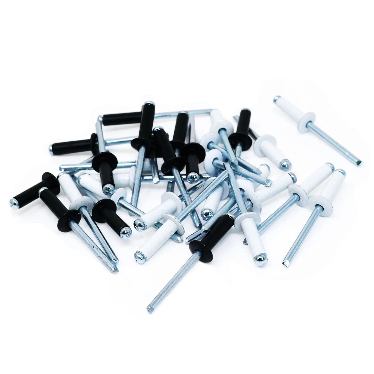 Rivets aveugles en aluminium noir 50 pièces 4.8X16mm Rivets Pop pour rivets aveugles blancs en métal