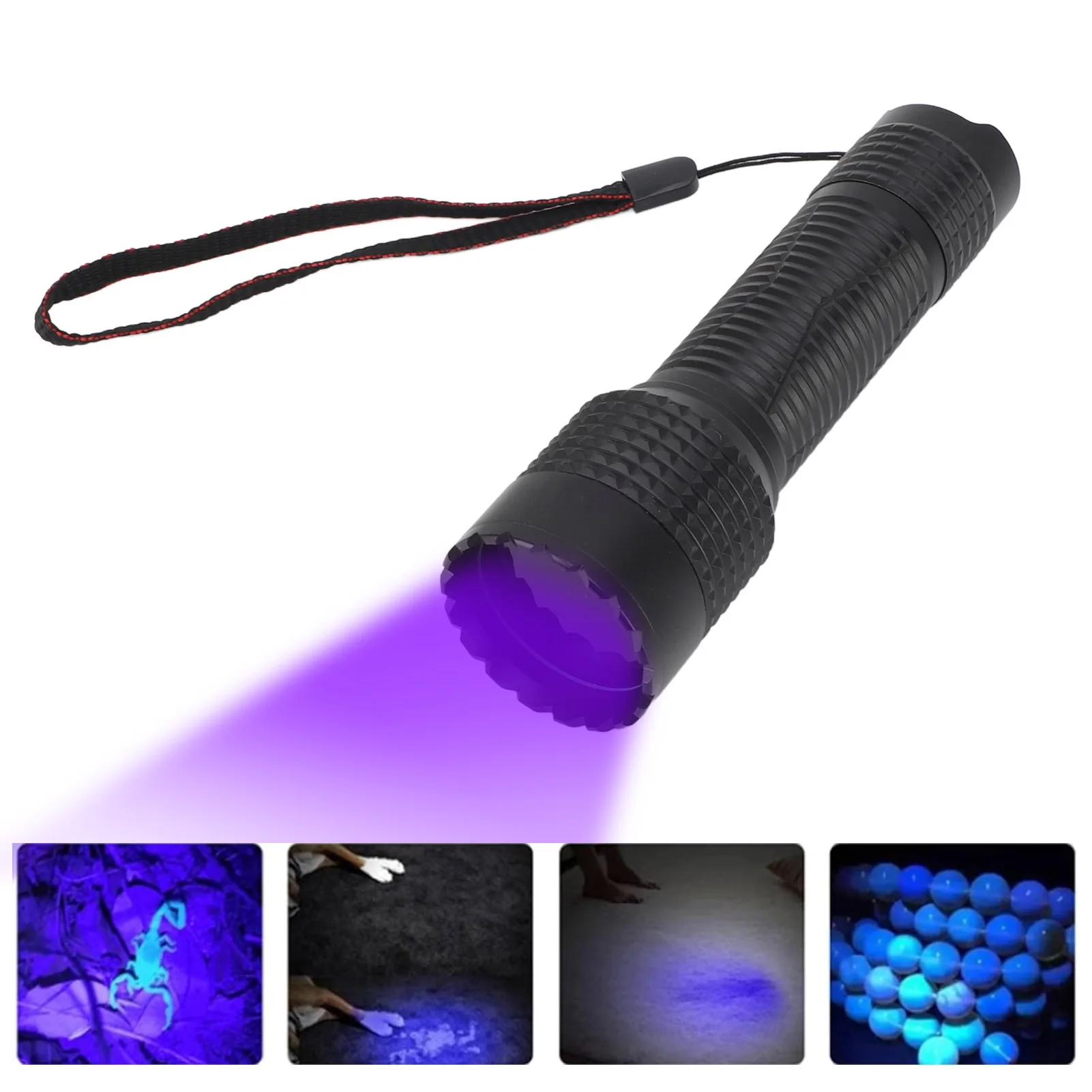 ZK40 UV Black Light Flashlight 365nm LED with Filter Mini UV Torch for Pet Urine Detection Resin Curing