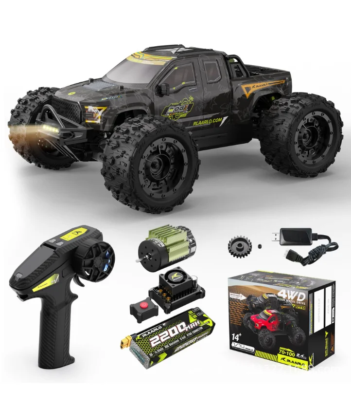 

Rlaarlo ROG14 1/14 4WD 100 км/ч RC Грузовик Внедорожник Шасси из алюминиевого сплава Водонепроницаемый ESC Сервопривод с металлической шестерней 3S Батарея RTR