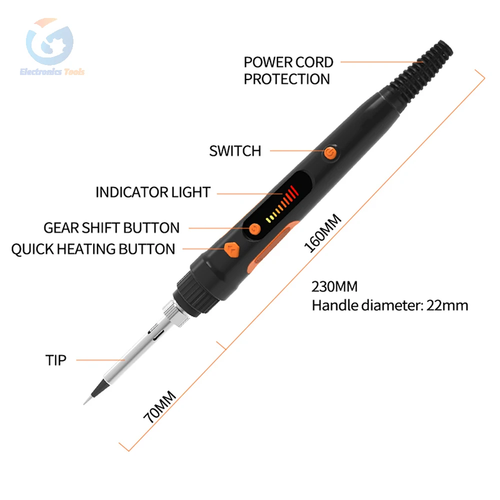 EU/US Electric Soldering Iron LCD Digital Display Adjustable Temperature Soldering Iron Kit 220V/110V Welding Repair Tools
