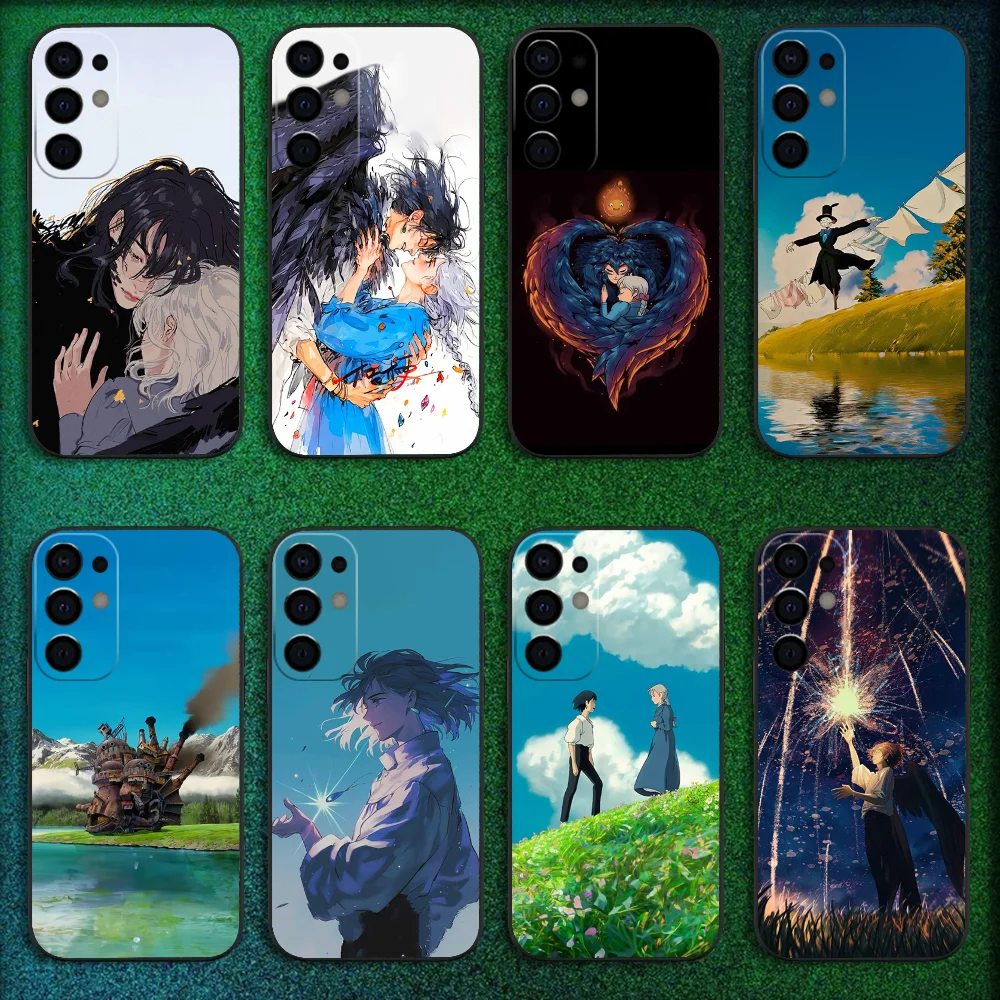

S-Sophie Moving Castle Phone Case For Samsung S25,S24,S21,S22,S23,S30,Ultra,S20,Plus,Fe,Lite,Note,10,9,5G Black Cover