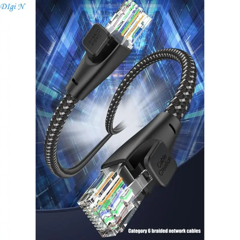 

10 Гбит / с экранированного кабеля Ethernet Cat6 RJ45 двойной плетение сетевого шнура для бесшовных потоковых и онлайн -игр R2LB