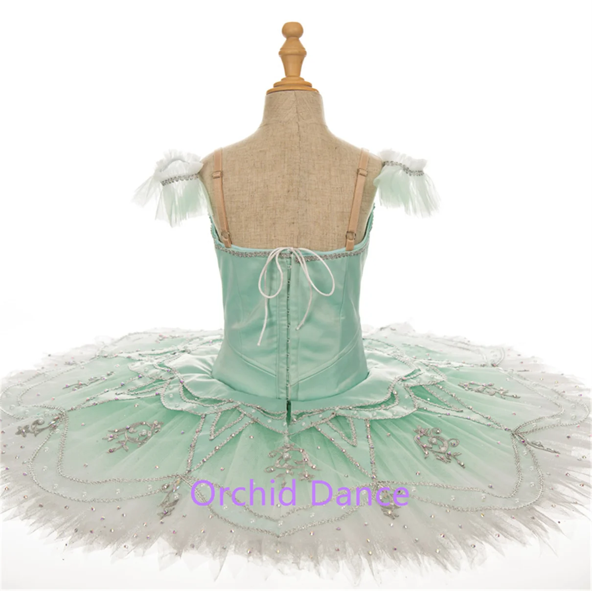 Fresh And Elegant Design Professional Costom Color Costom Size High Quality Girls Kids Performance Wear Cyan Ballet Tutu