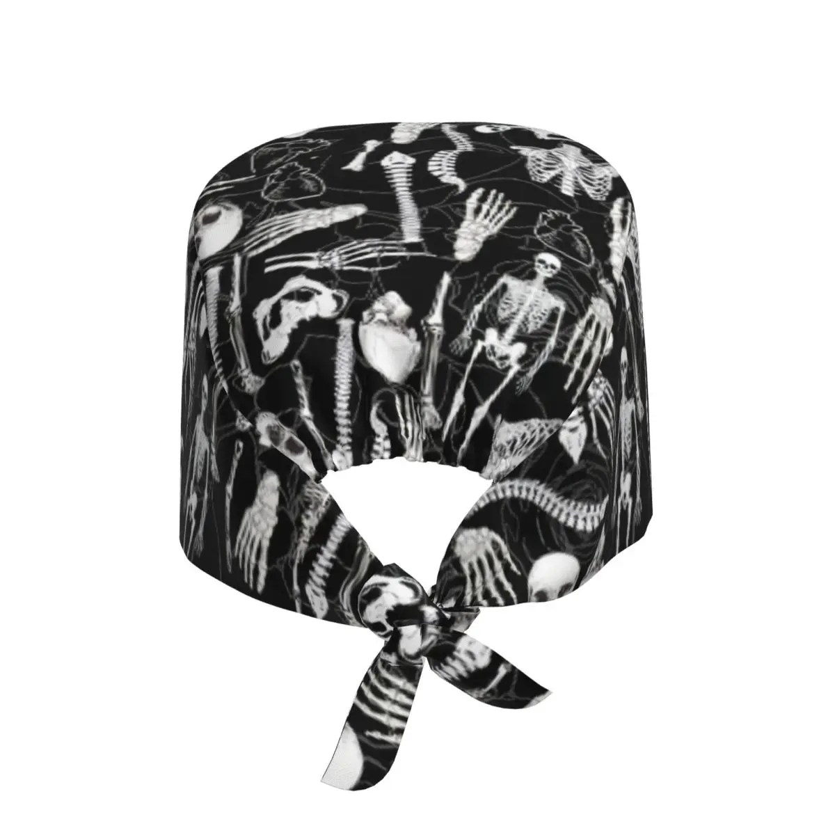 Custom Gothic Anatomy Skull Bones Ribcage Printed Medical Staff Scrubs Hat Unisex Doctor Nursing Surgical Cap Scrub Caps