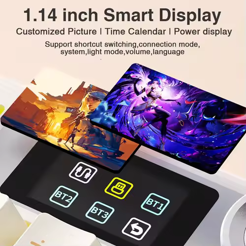 AULA F108pro Wireless Bluetooth Keyboard Macro Gaming keyboard Gasket Hot-swap Full Size Keyboard with TFT Smart Display - Image 2