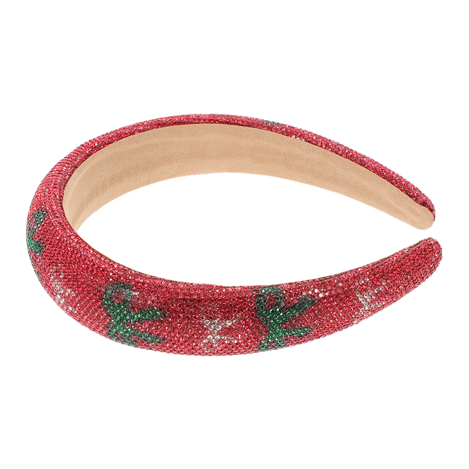 

Christmas Rhinestone Headband Hair Jewelry Headbands for Women Padded Sparkle Hairband Wrap Embellished