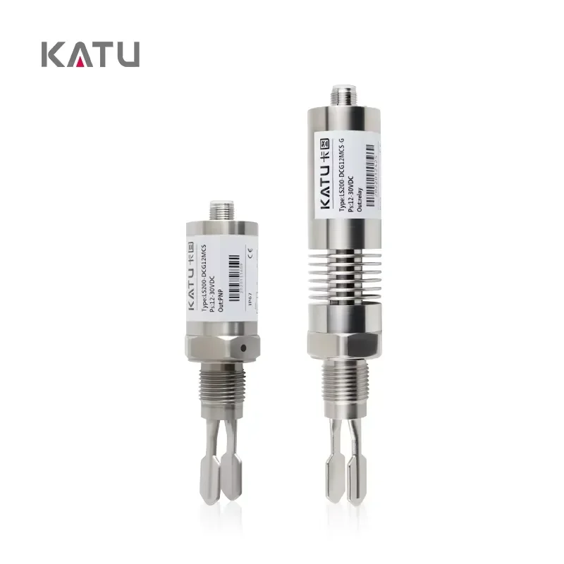 KATU LS200 High Temperature Stainless Steel Tuning Fork Level Gauge 24VDC/220VAC 1s Response for Water Treatment Food