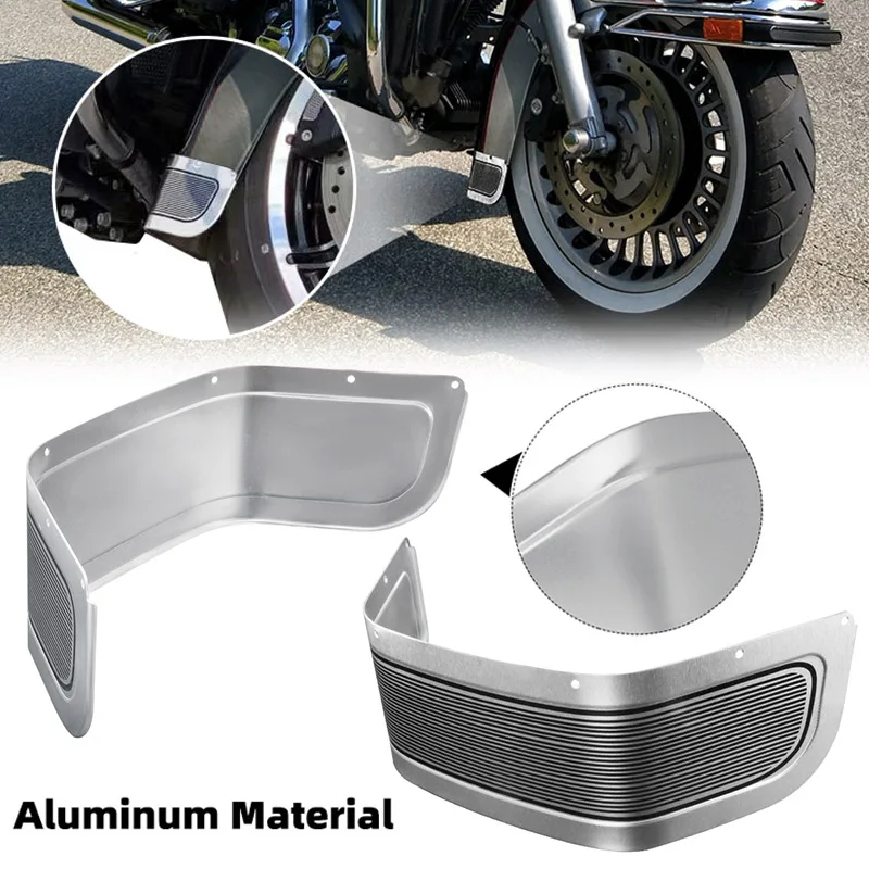 

Chrome Motorcycle Front Fender Skirt Trim Cover For Harley Touring Electra Road Glide Road King FLHR FLHTK 1986-2022