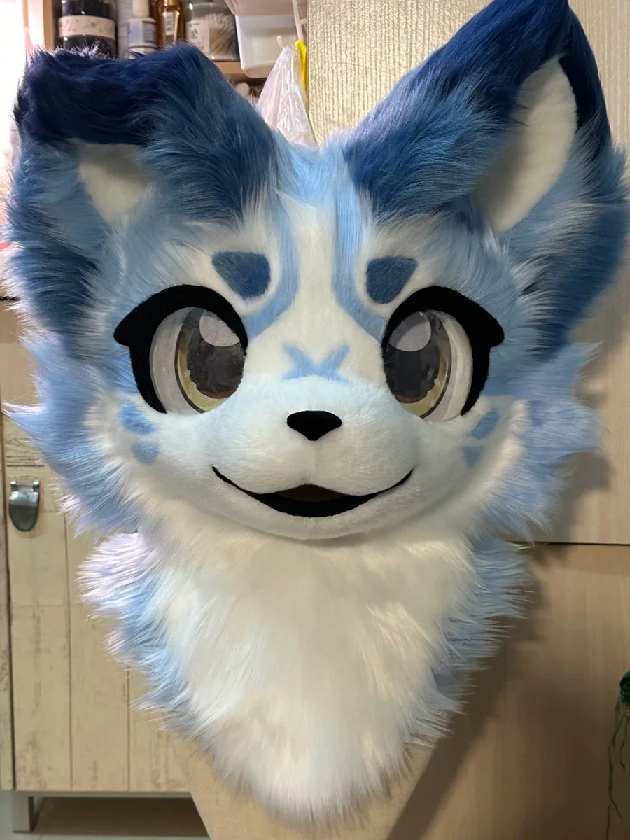 Fursuit تأثيري مخصص الفراء رئيس Kigurumi رئيس تأثيري كيمونو الفراء دعوى اليدوية رئيس الوحش مخصص الفراء دعوى KigurumiMasks Kig
