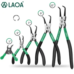 LAOA 4pcs Circlip Clamp sets High Quality Circlip Pliers Snap Ring Circlip Pliers Spring Clamp Internal External Pliers