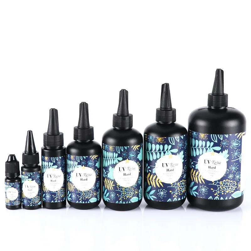 10/25/30/50/60/100/200/500g Transparent Hard UV Epoxy Resin Glue Sunlight Activated Quick Drying Crystal UV Glue Jewelry Making