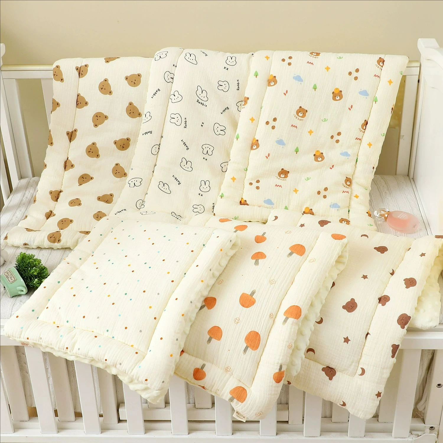 الكرتون الدب عربة طفل وسادة مقعد القطن لينة الوليد وسادة مقعد السيارة الرضع يدفع باليدين فراش حصيرة طفل عربة الملحقات