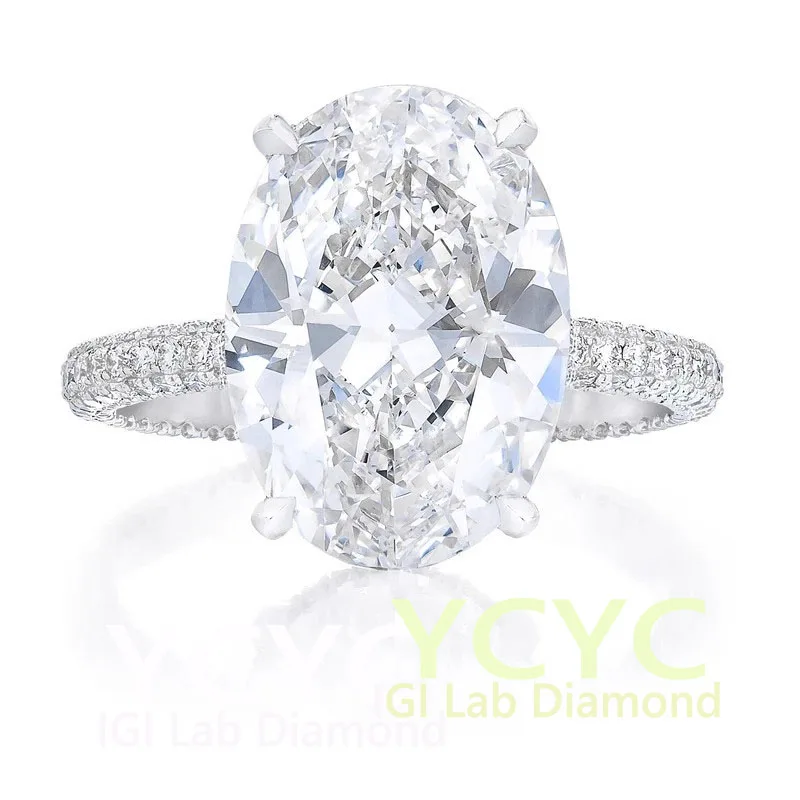 

14K gold Ring Oval cut D VS Color IGI CVD Lab Grown Diamond Rings for Women Wedding Bride Jewelry fashion jewelry whole