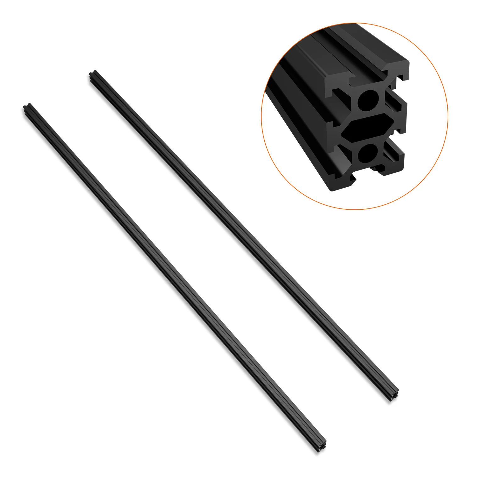 1150MM BLACK ALUMINUM PROFILE RAIL FOR NEJE MAX 4 & NEJE 3 MAX V2 LASER ENGRAVER / CUTTER Y-AXIS EXTENSION KIT