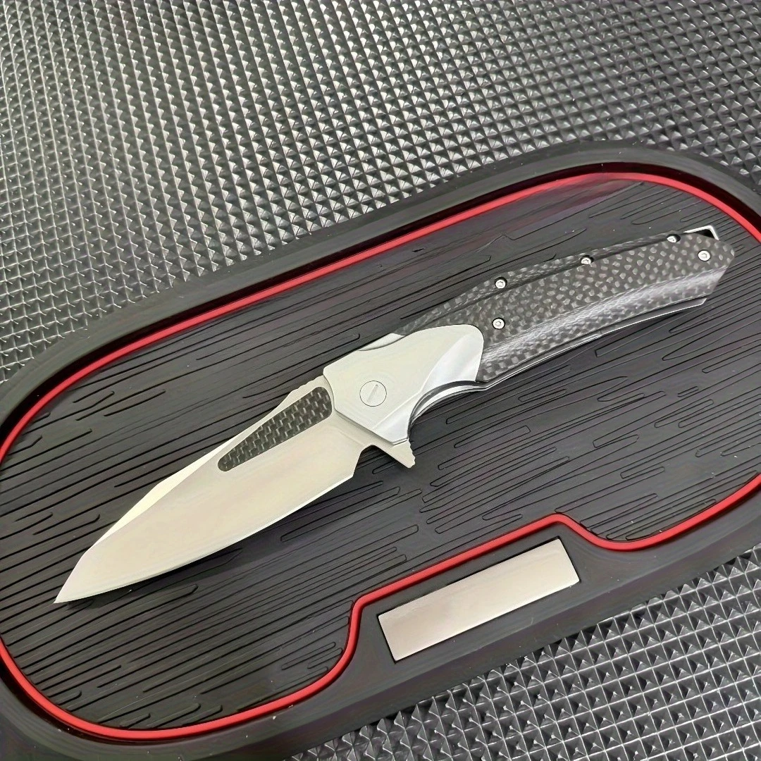 

Складной нож для повседневного ношения, для приключений в джунглях, для самообороны, с рукоятью из алюминиевого сплава и углеродного волокна, с клипсой