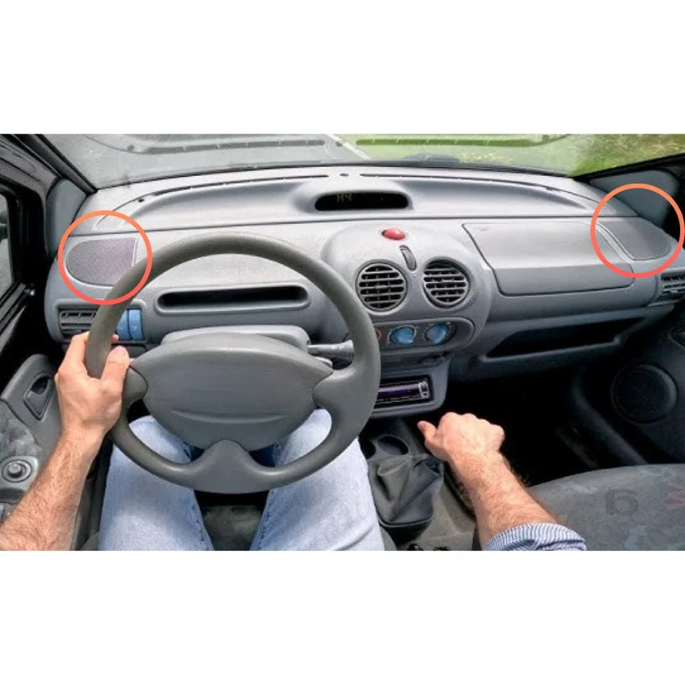 Car Left and Right Set Gray Speaker Cover Grille for Renault Twingo ABS Speaker Protector 7701206099 7700422526 New