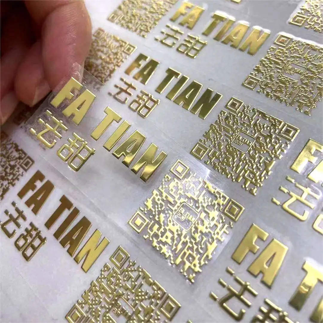 100PCS Custom Transfer 3D Sticker Shiny Gold Silver Transfer Sticker Brand Company Logo Wedding Personalized Transfer Stickers