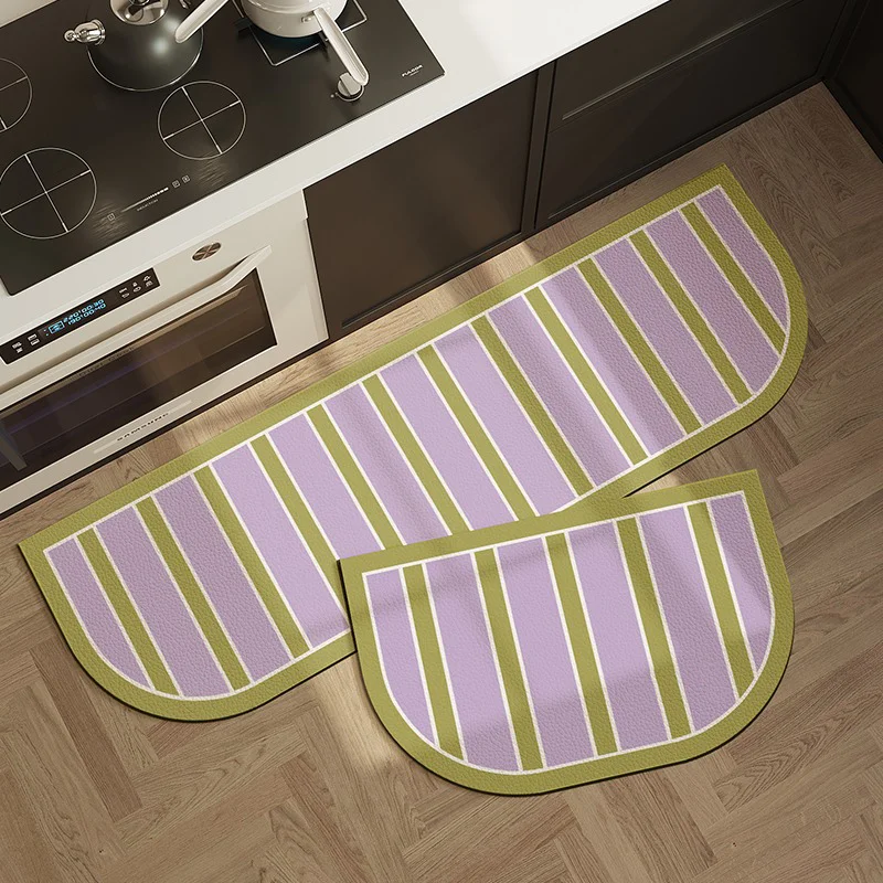 المطبخ السجاد Ins مخطط شريط طويل عداء عدم الانزلاق الكلمة حصيرة النفط واقية مقاوم للماء المطبخ البساط ديكور المنزل Alfombra Cocina