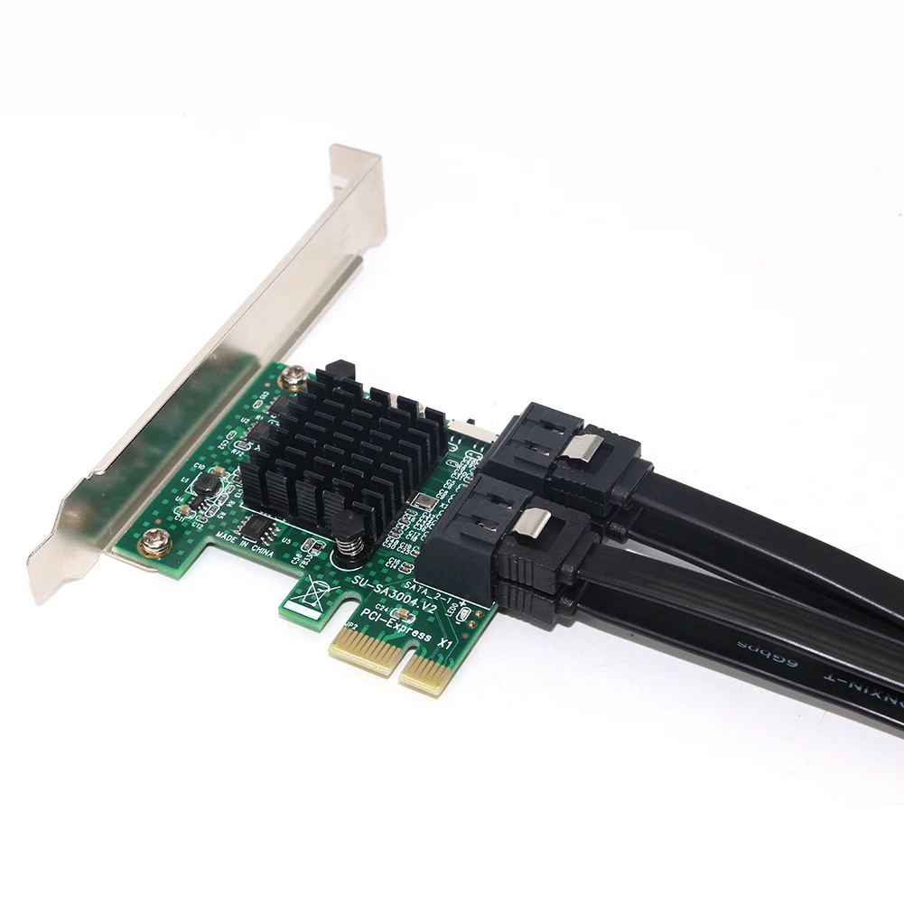 Erweiterungskonverter-Riser-Karte PCI Express 4-Port-Erweiterungskarte mit Schallwand 6 Gbit/s für Windows-Extender