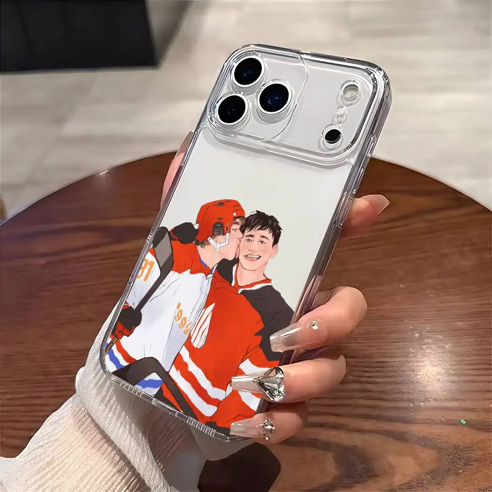 

S-Shane Hollander I-Ilya Rozanov Heated Rivalry Phone Case For iPhone 17 16 15 14 13 12 11 Mini Pro Max Plus Transparent Cover