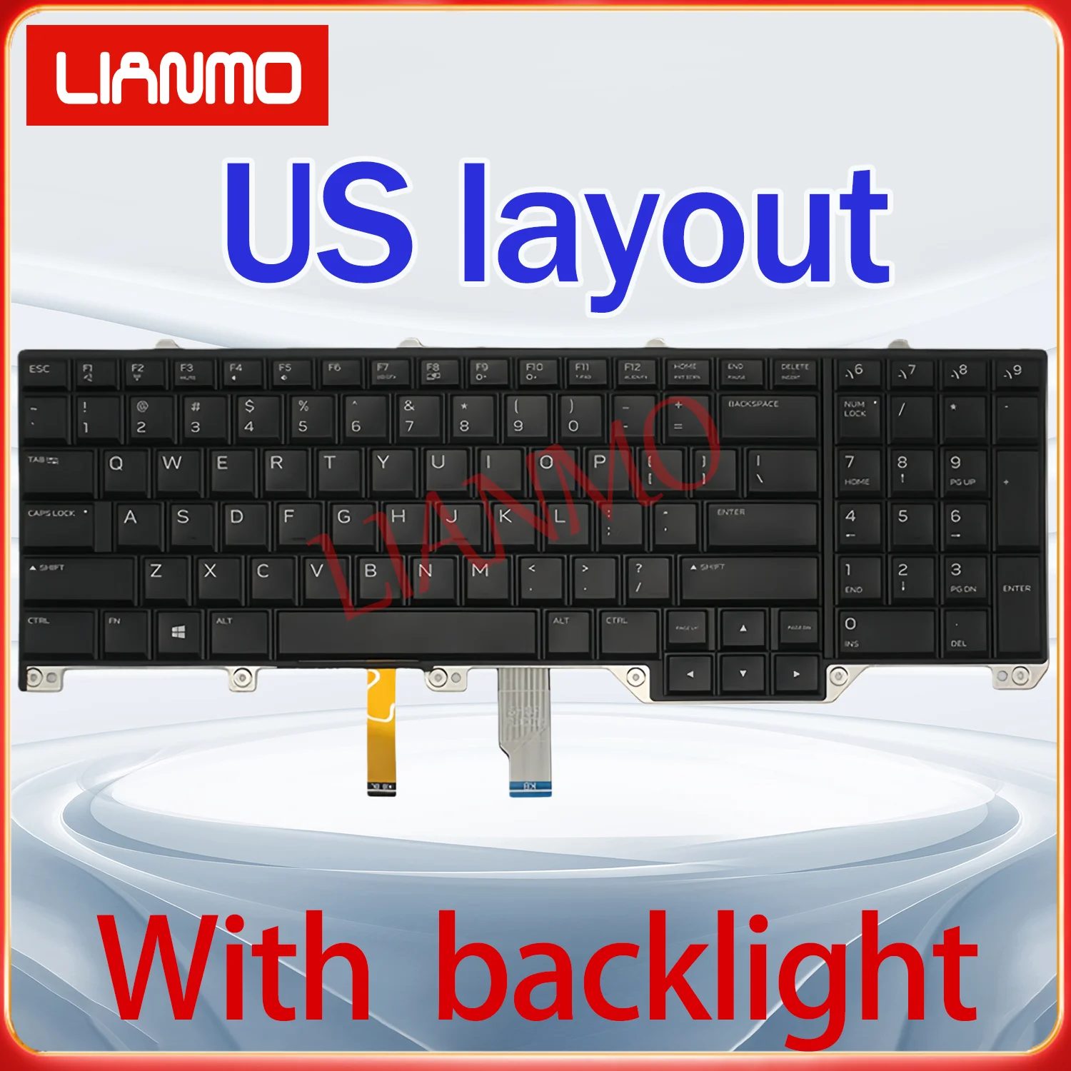 US layout for Dell Alienware 17 R4 R5 P31E backlight keyboard