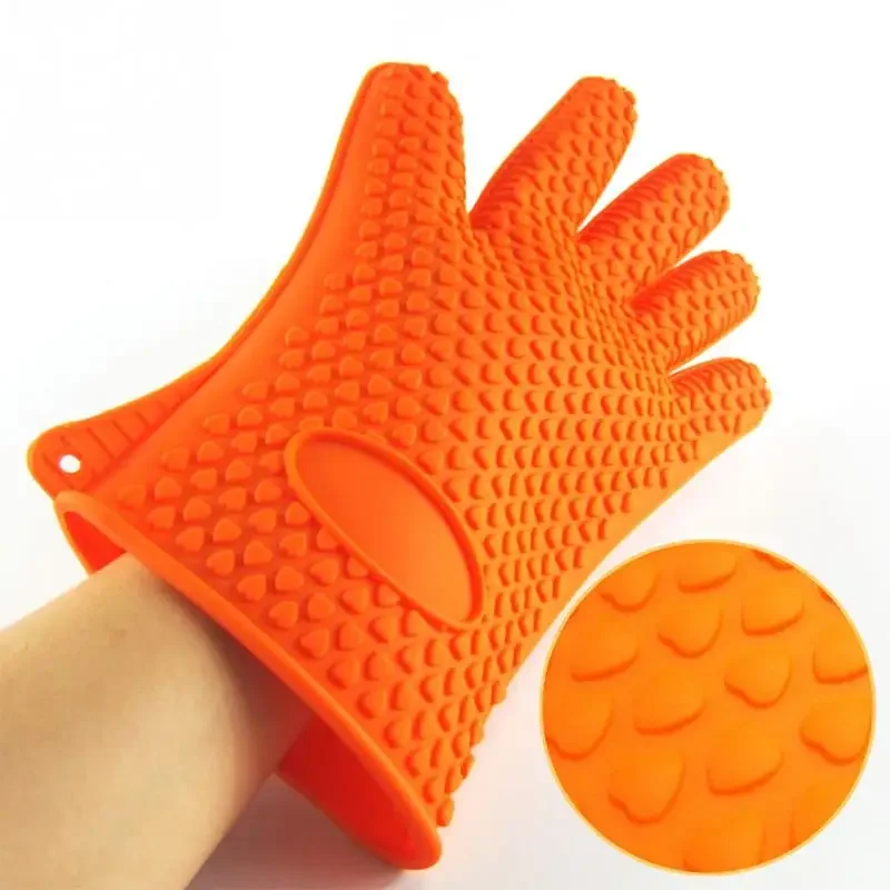 

1Pcs Heat Resistant Silicone Glove Cooking Baking BBQ Oven Pot Holder Mitt Kitchen Red Hot Search