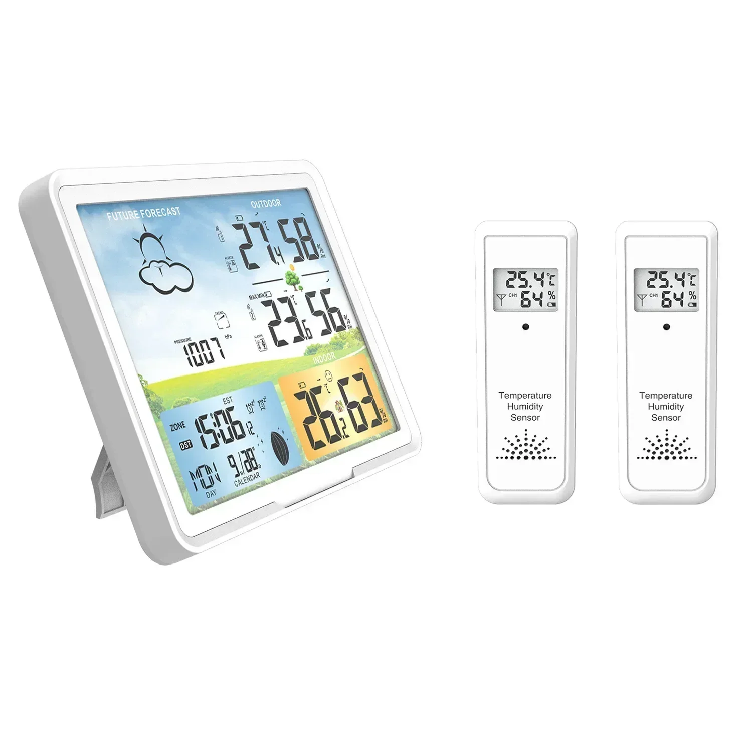 Products Color Screen Weather Forecast Multifunctional Weather Clock, PT20B Electronic Alarm Clock