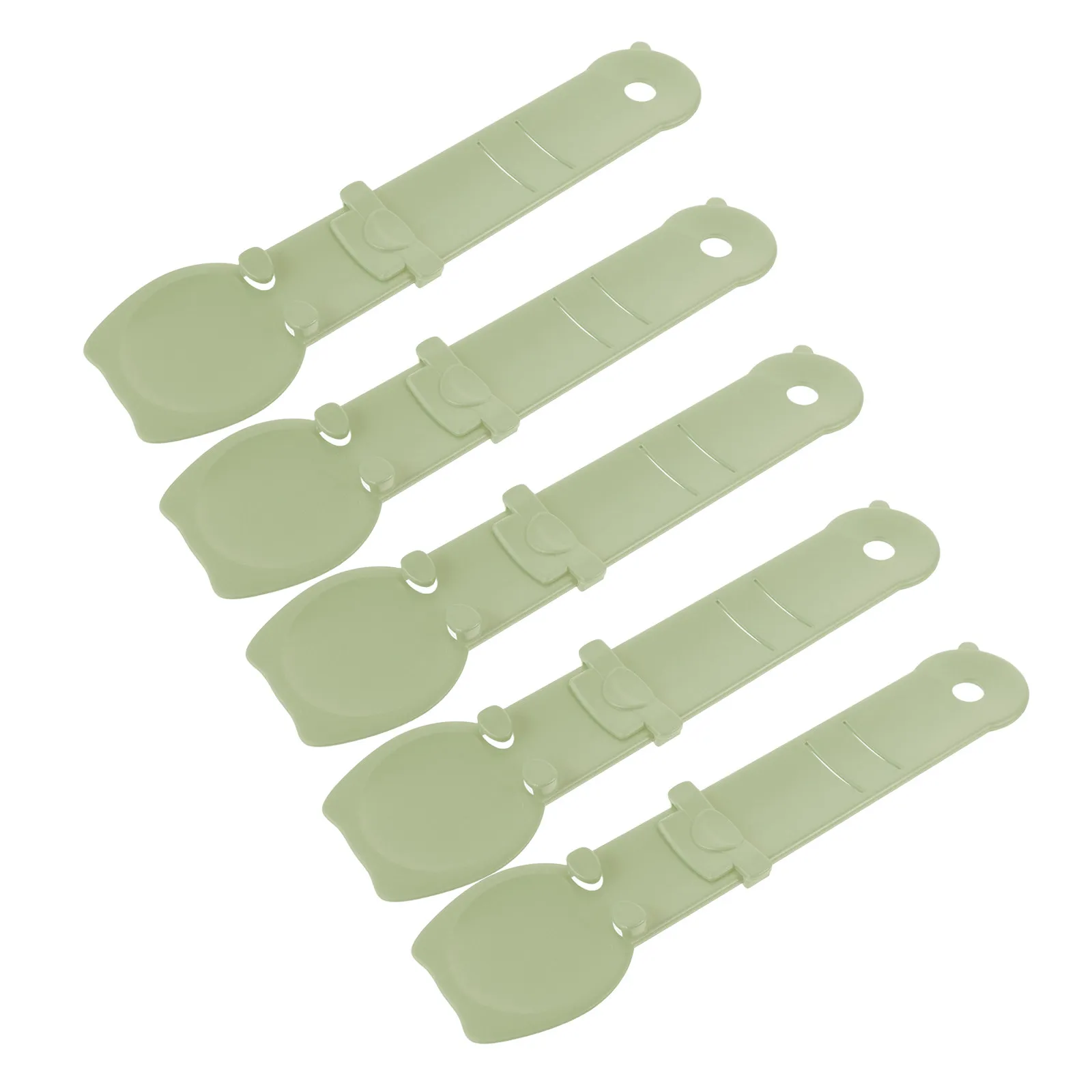 5Pcs Cat Treat Squeeze Spoon Set Plastic Feeding Tool 9.6 Inch Portable Easy Clean Ergonomic Design Cat Wet Food Dispenser Spoon