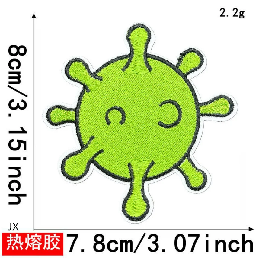 10 Pcs Laboratory Equipment Embroidered Patches Iron On Clothing Hat Bag Shoe Repair Material Phone Gift Box Decor DIY Accessory