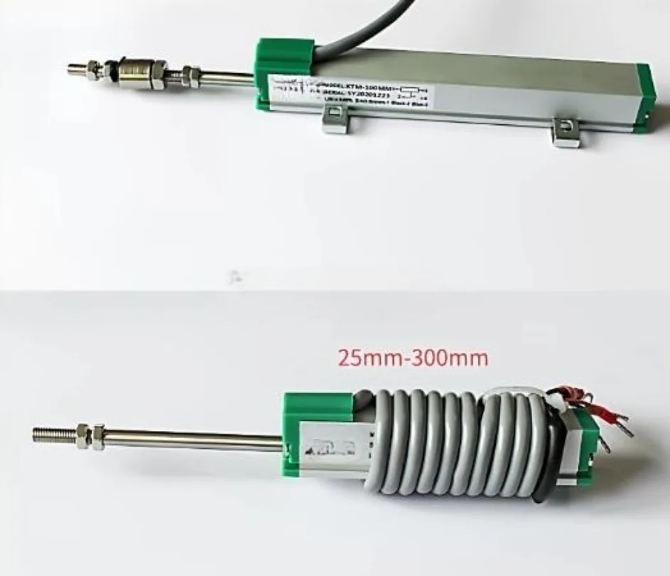 1PC Micro KTR 10 25 50 75 300mm Linear Displacement Sensor Reset Electronic Ruler Miniature Spring Displacement Transducer