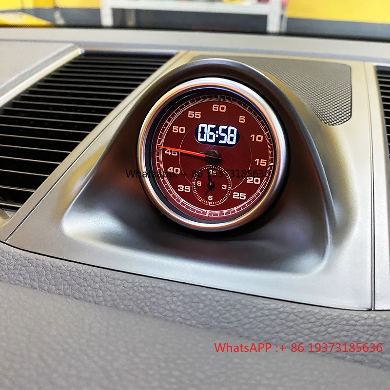 Applicable to Car Stopwatch Meter Clock for Porsche Macan 2014-2023 Interior Dashboard Time Electronic Timer Dial