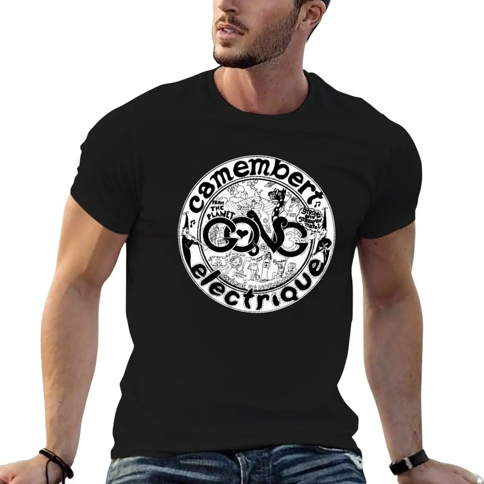 Camiseta Camembert Electrique para hombre, camisetas de verano para hombre, camisetas de algodón con estampado de anime, camiseta de gran tamaño