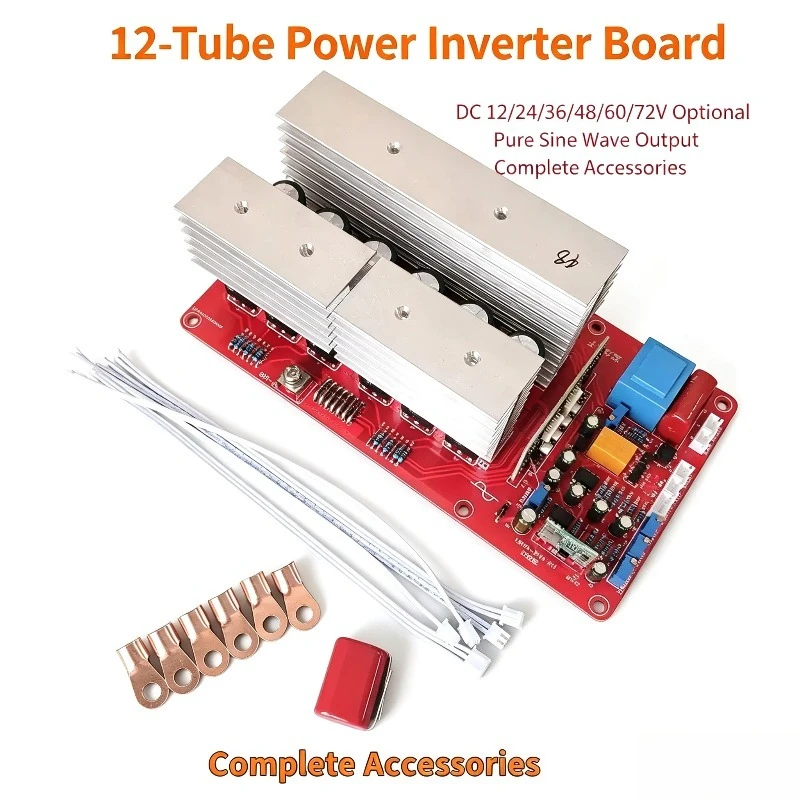 12 Tube Pure Sine Wave Inverter Main Board Power Frequency  12V 24V 36V 48V 60V 72V DC To AC Power Conversion DIY Power Supply