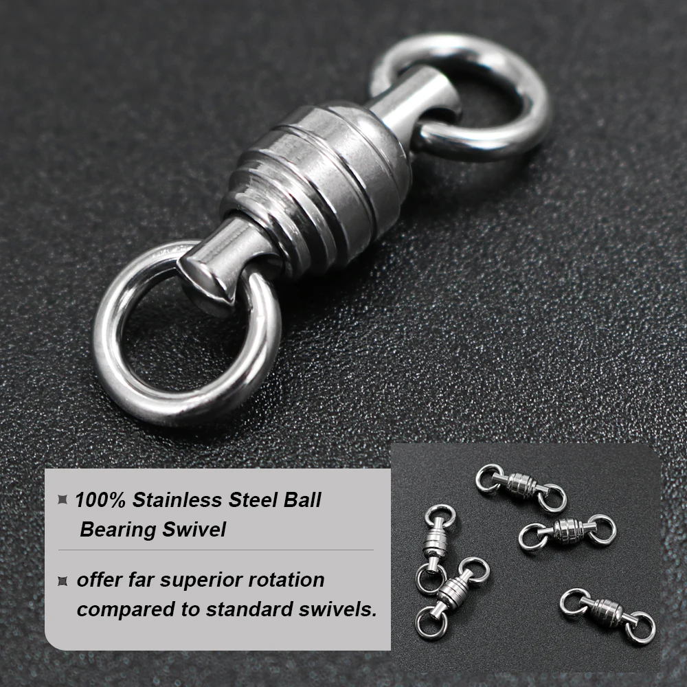 JIGGING PRO Edelstahl Kugellager Wirbel High-Speed Rotation Super Starke Zug Angeln Köder Stecker Zubehör – Detail 4