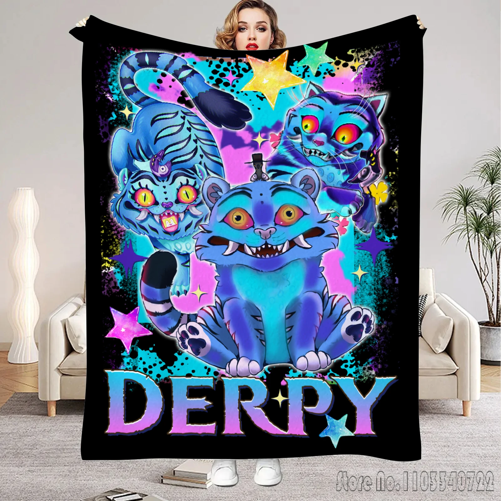 

2026 Anime KPOP Demon Hunters Blankets Flannel Warm on Bed Sofa Office Nap Cover Travel Throw Bedsheet for Kids Festival Gift