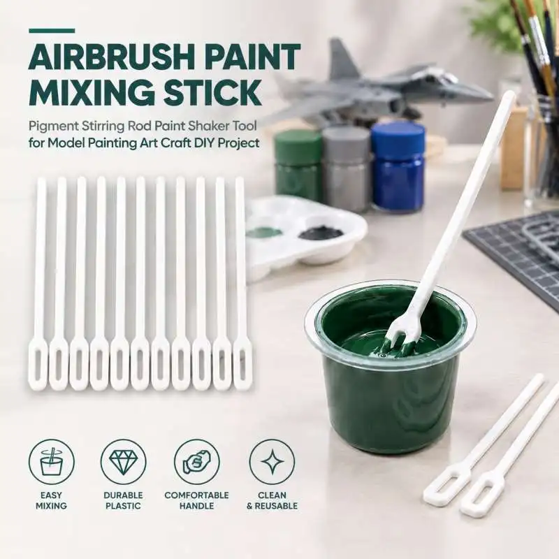 Airbrush Paint Mixing Stick Pigment Stirring Rod Paint Shaker Tool for Model Painting Art Craft DIY Project