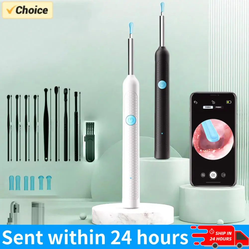 

Умный визуальный ухочиститель с камерой, отоскоп, перезаряжаемый набор для удаления ушной серы, комплект для ухода за здоровьем